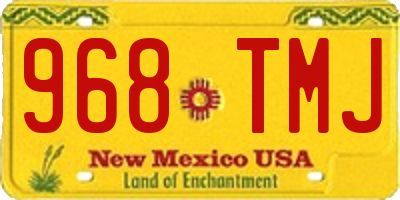 NM license plate 968TMJ