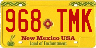 NM license plate 968TMK