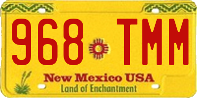 NM license plate 968TMM