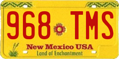 NM license plate 968TMS