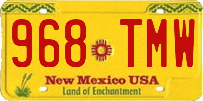 NM license plate 968TMW