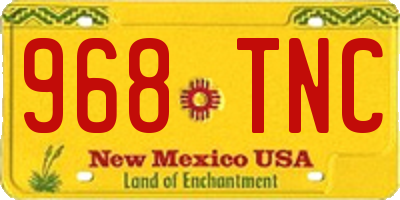 NM license plate 968TNC