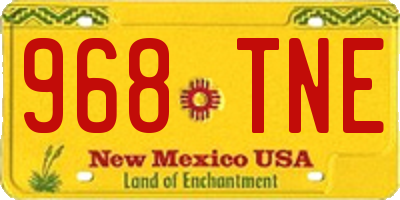 NM license plate 968TNE