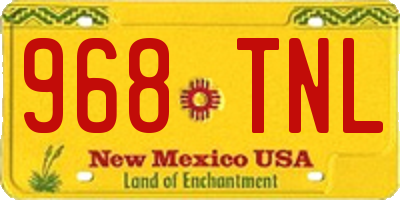 NM license plate 968TNL