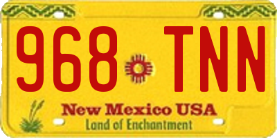 NM license plate 968TNN