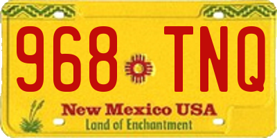 NM license plate 968TNQ