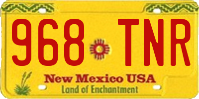 NM license plate 968TNR