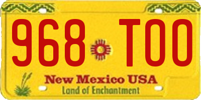 NM license plate 968TOO