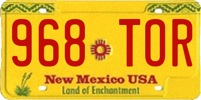 NM license plate 968TOR