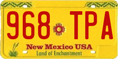 NM license plate 968TPA