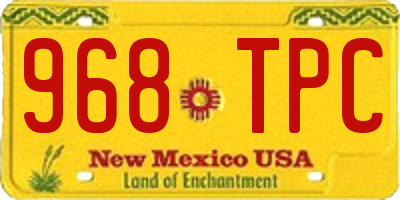 NM license plate 968TPC