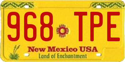 NM license plate 968TPE