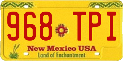 NM license plate 968TPI