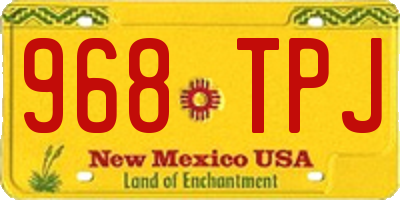 NM license plate 968TPJ