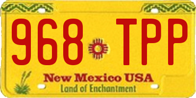 NM license plate 968TPP