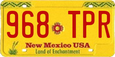 NM license plate 968TPR