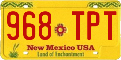 NM license plate 968TPT