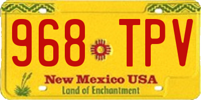 NM license plate 968TPV