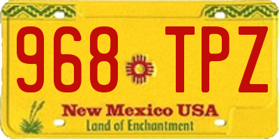 NM license plate 968TPZ