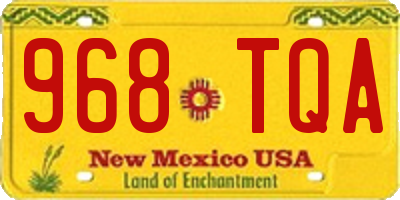 NM license plate 968TQA