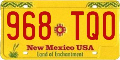 NM license plate 968TQO