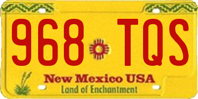 NM license plate 968TQS