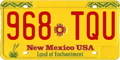 NM license plate 968TQU