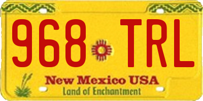 NM license plate 968TRL