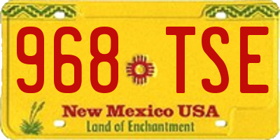 NM license plate 968TSE