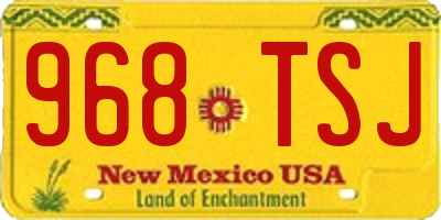 NM license plate 968TSJ