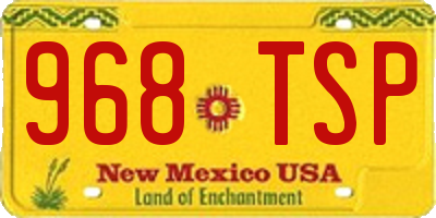 NM license plate 968TSP