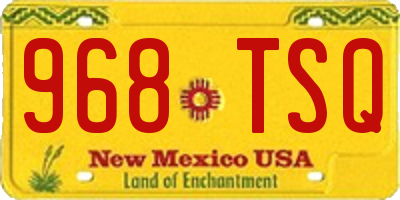 NM license plate 968TSQ