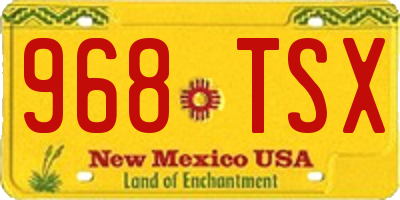 NM license plate 968TSX