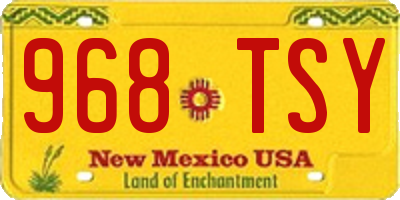 NM license plate 968TSY