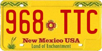 NM license plate 968TTC