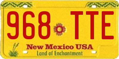 NM license plate 968TTE