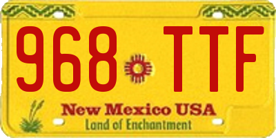 NM license plate 968TTF
