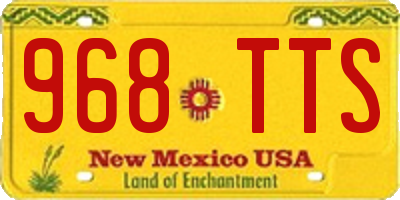 NM license plate 968TTS