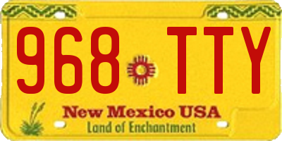 NM license plate 968TTY