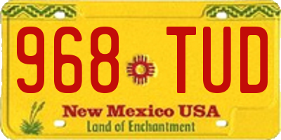 NM license plate 968TUD