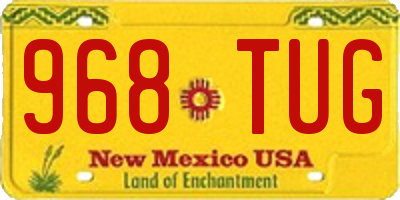 NM license plate 968TUG