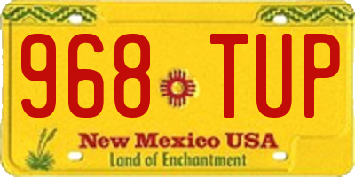NM license plate 968TUP