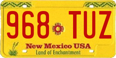 NM license plate 968TUZ