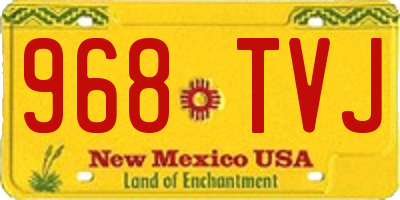 NM license plate 968TVJ