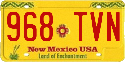 NM license plate 968TVN