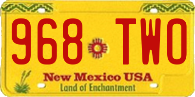 NM license plate 968TWO
