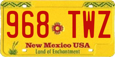 NM license plate 968TWZ