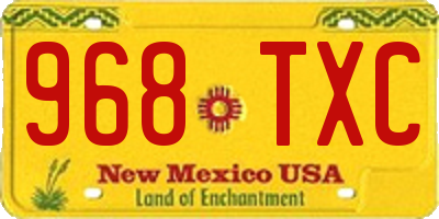 NM license plate 968TXC
