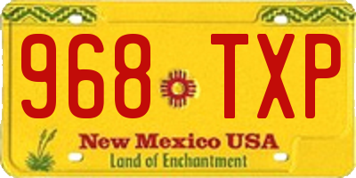 NM license plate 968TXP
