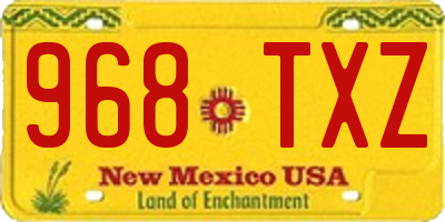 NM license plate 968TXZ